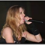 Angela Gossow with Clenched Fist