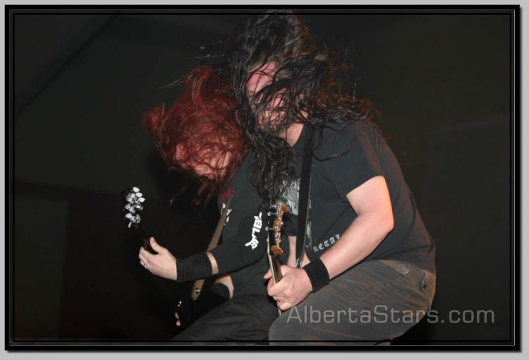 Michael Amott and Sharlee D'Angelo Headbanging