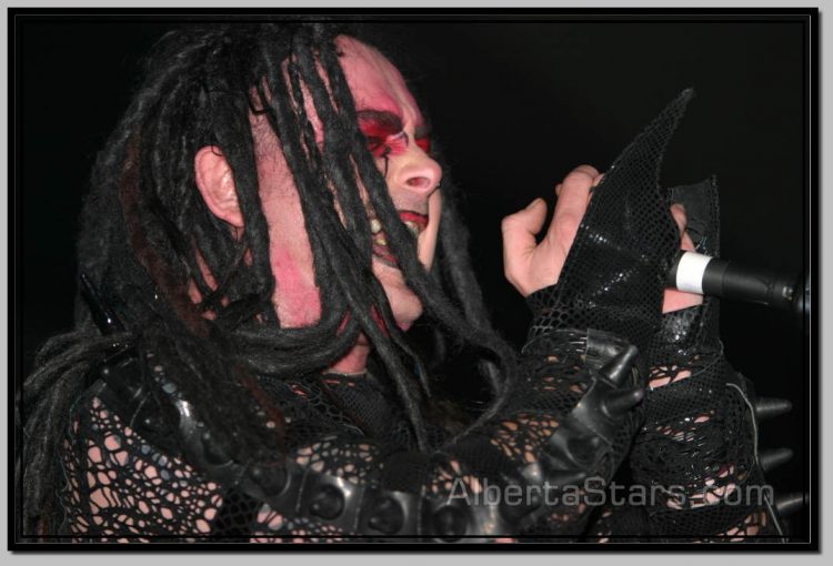 Dani Filth Wearing Eye and Lip Makeup