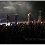 Dave Pybus, Dani Filth and James McIlroy Front Stage