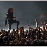 Dani Filth on Stage Before Roaring Crowd