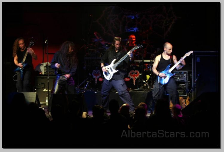 All Members of Cryptopsy on Stage