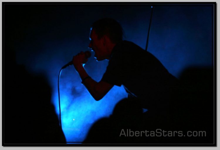 Silhouette of Ted Phelps on Stage in Edmonton