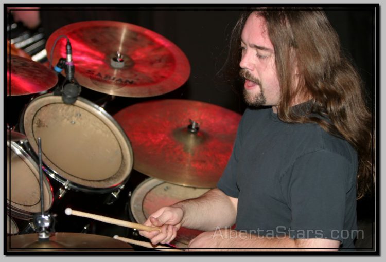 Erik Sayenga Behind His Drum Set