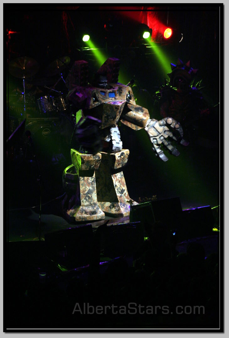 Giant Robot Joins GWAR Show on Stage