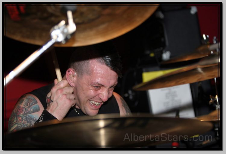 Andy Selway Drumming to Energetic Music of KMFDM
