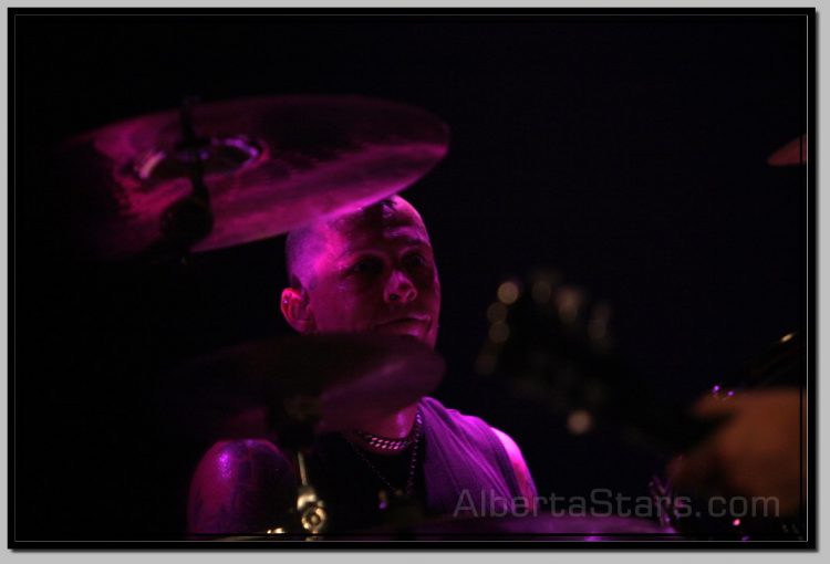 Andy Selway Behind His Drum Kit