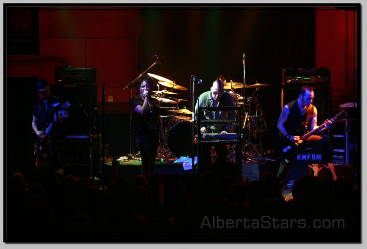 Whole Lineup of KMFDM on Stage in Edmonton