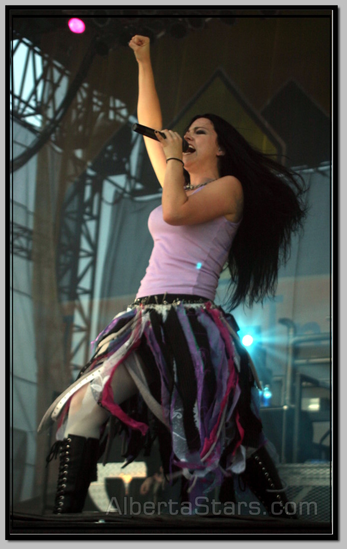 Amy Lee with Raised Fist