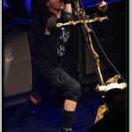 Al Jourgensen with Cross Bone Mic Stand